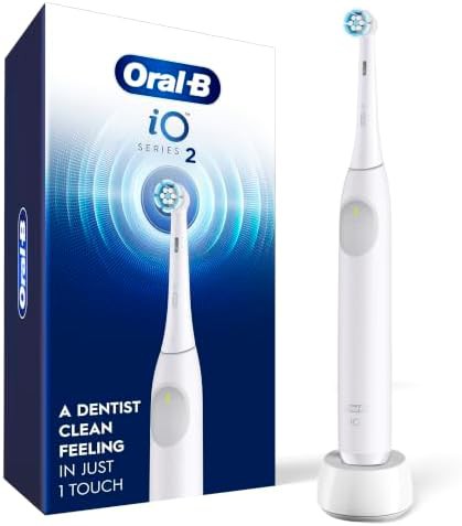 Pure white iO2 rechargeable electric toothbrush