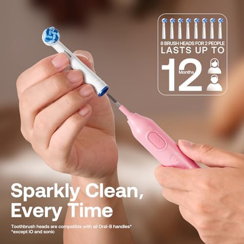 Black and pink rotating toothbrush two pack — photo 3