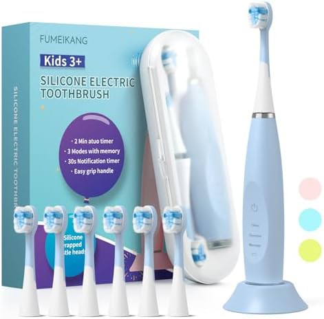 Blue rechargeable toothbrush for kids