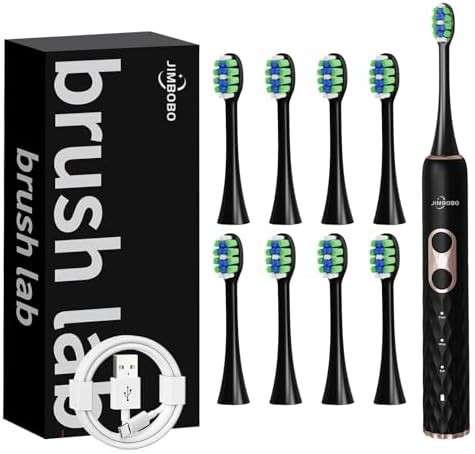 M6 black sonic toothbrush with three modes