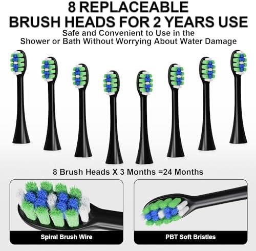 M6 black sonic toothbrush with three modes — photo 5