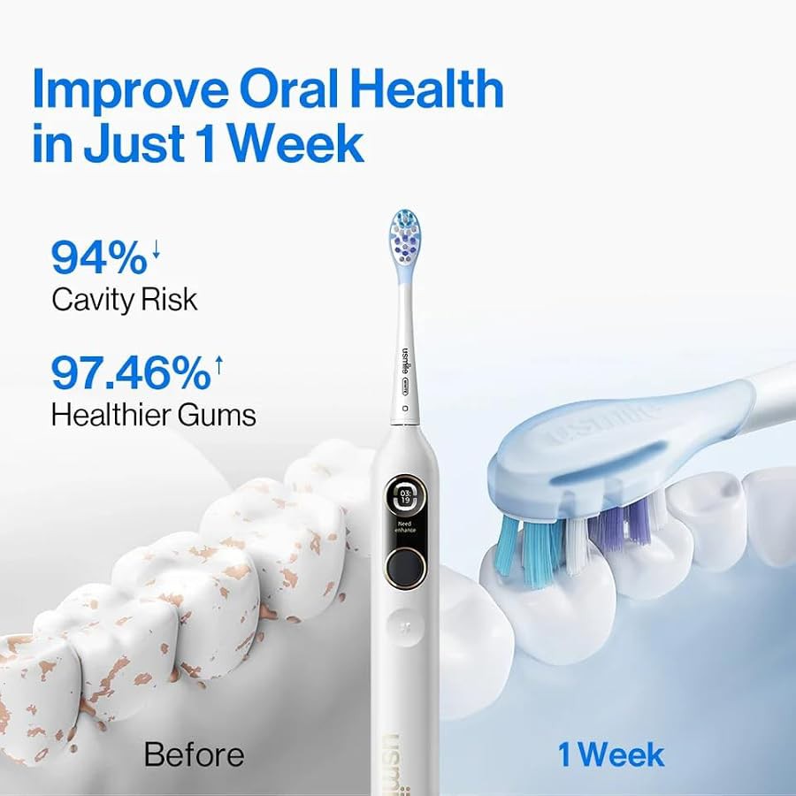 White smart toothbrush with integrated display — photo 4