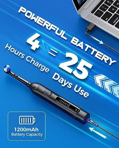 Ink blue rotating electric toothbrush for adults — photo 5