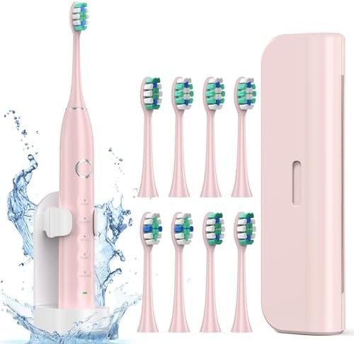 Rechargeable sonic brush with travel case