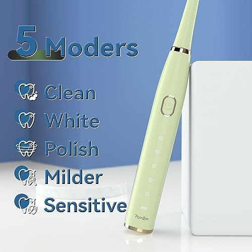 Green sonic toothbrush with smart timer — photo 3