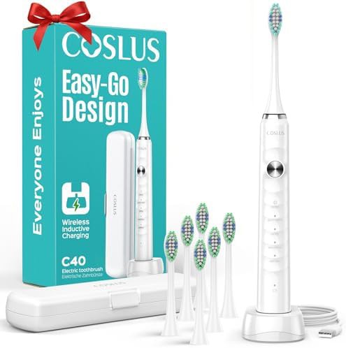 White sonic whitening toothbrush for adults