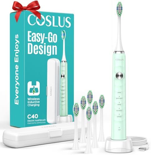 Green sonic whitening toothbrush for adults