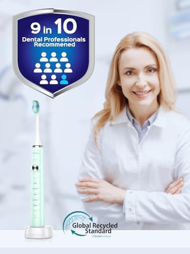 Green sonic whitening toothbrush for adults — photo 3