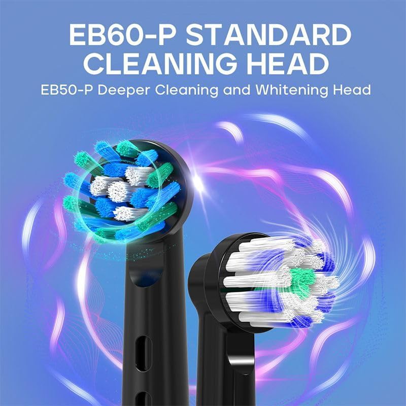 Black rotating rechargeable toothbrush with timer — photo 4