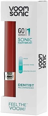 Metallic red travel sonic toothbrush with heads — photo 3