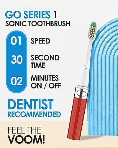 Metallic red travel sonic toothbrush with heads — photo 5