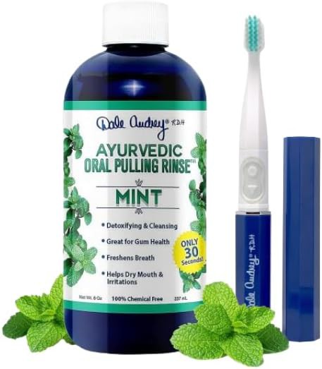 Sonic rechargeable brush with oil pulling kit