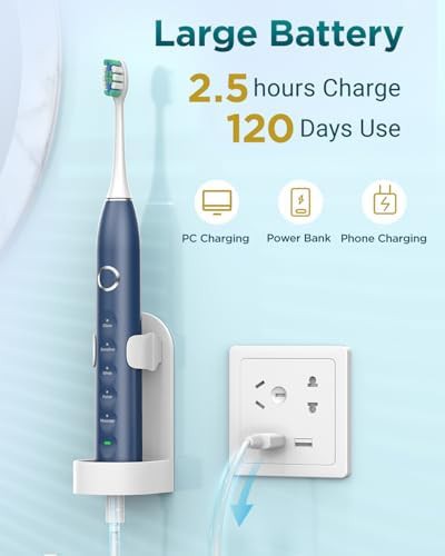 Blue S5 sonic toothbrush with five modes — photo 3