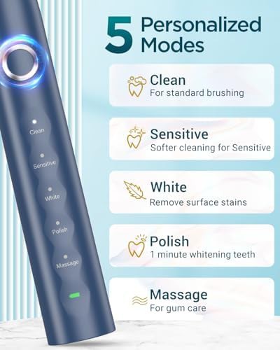 Blue S5 sonic toothbrush with five modes — photo 4