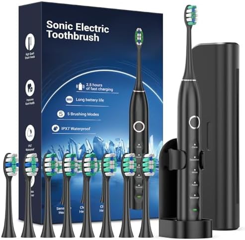 Black S5 upgraded sonic toothbrush 42000 VPM
