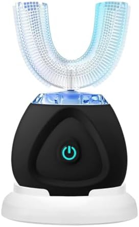 Black silicone wireless charging sonic toothbrush