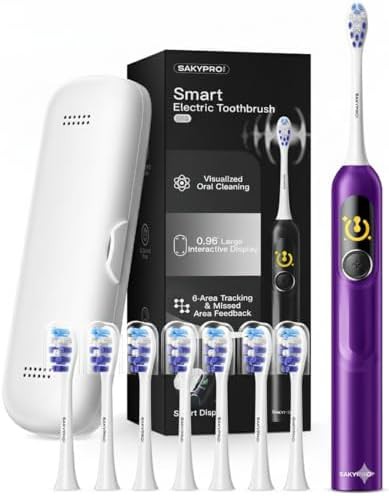 Purple whitening sonic toothbrush kit