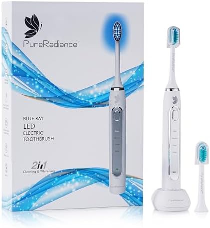 LED whitening sonic brush with travel case