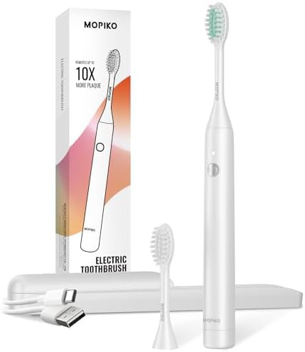 MOPIKO white type c rechargeable toothbrush
