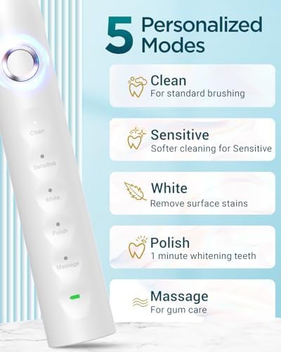 White S5 sonic toothbrush with USB charging — photo 3