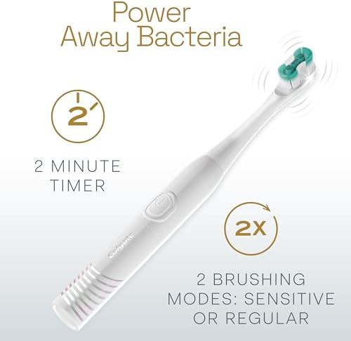 White adult battery brush with timer — photo 4