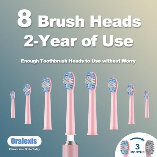 Pink rechargeable sonic toothbrush for travel — photo 4