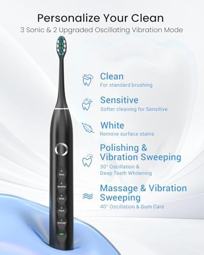 Black S5 sweeping and oscillating toothbrush — photo 4