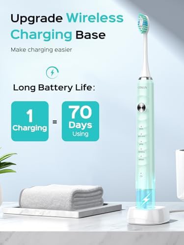Rechargeable toothbrush set with portable travel case — photo 3