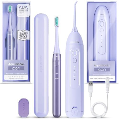 Lilac toothbrush and water flosser bundle