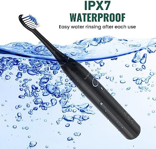 NBGRLVS black rechargeable sonic electric toothbrush for adults — photo 5