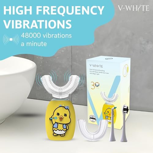 Yellow U-shaped ultrasonic toothbrush for kids — photo 4