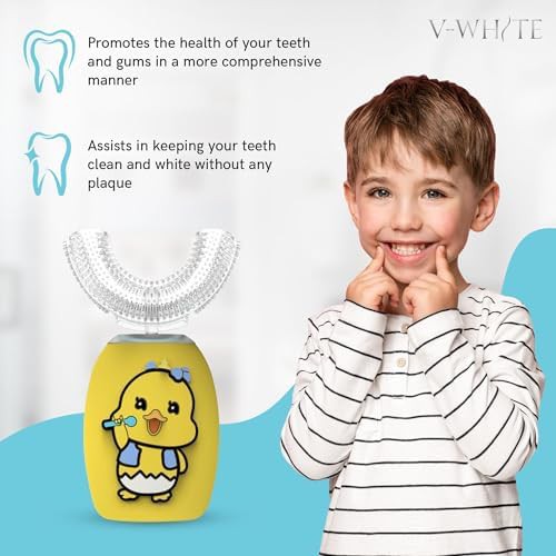Yellow U-shaped ultrasonic toothbrush for kids — photo 5