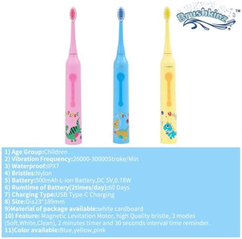 Blue sonic toothbrush for children with timer — photo 5