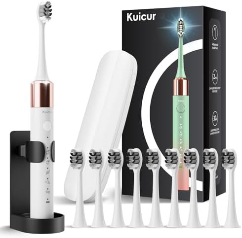 Whitening electric toothbrush with travel case