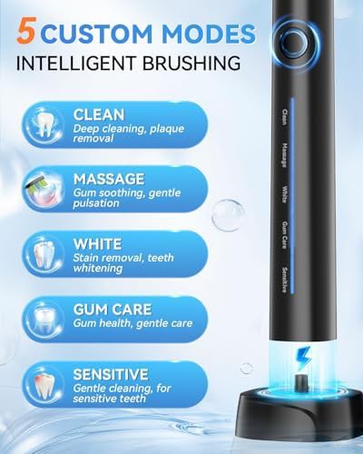 Sonic toothbrush in black with travel case — photo 4