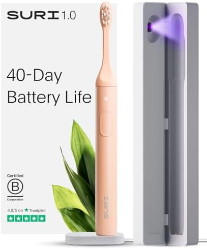 Suri sonic toothbrush with UV case pink