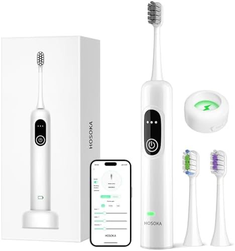 App connected wireless charging sonic brush