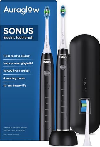 Rechargeable sonic toothbrush with travel case