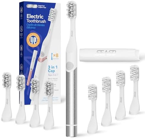 Silver Travel Toothbrush Kit with Smart Timer