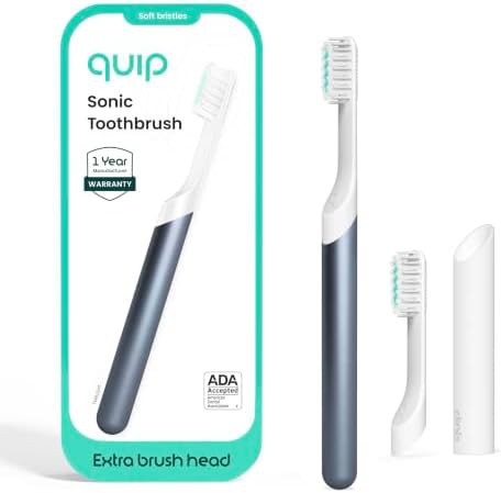 Twilight metal sonic toothbrush with extra head