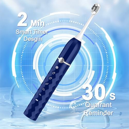 Dark blue sonic toothbrush with case — photo 4