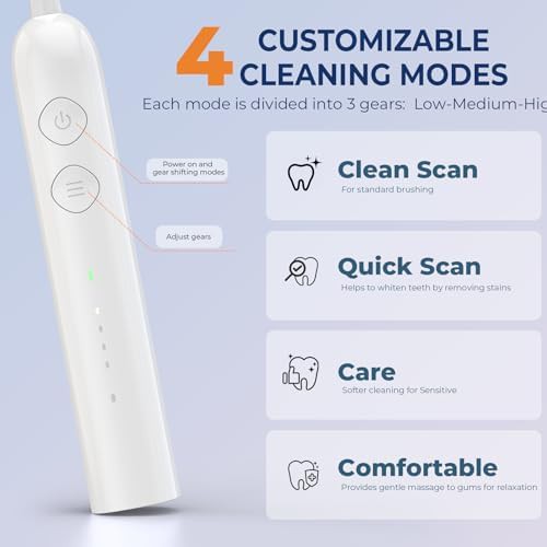 Sonic toothbrush with six replacement heads — photo 4