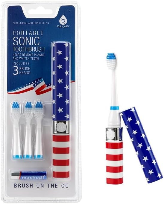 Battery operated portable sonic toothbrush for travel