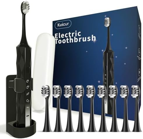 Diamond style black sonic electric toothbrush