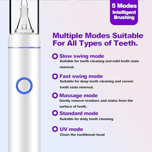 Silver metal oscillating toothbrush with travel case — photo 3