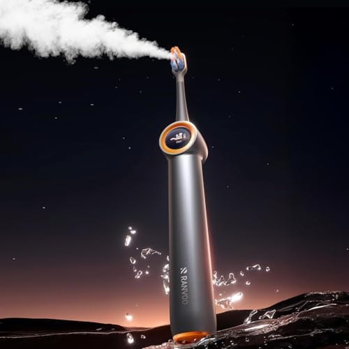 Gray sonic toothbrush with flossing action