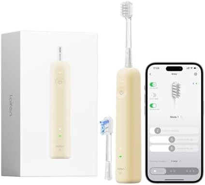 Matte yellow sonic toothbrush for travel
