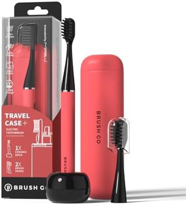 Pink slim rechargeable sonic toothbrush