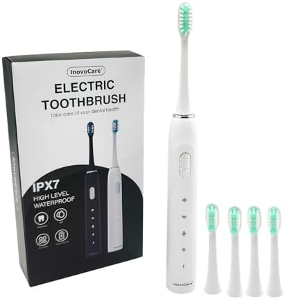 White sonic toothbrush with fast charging