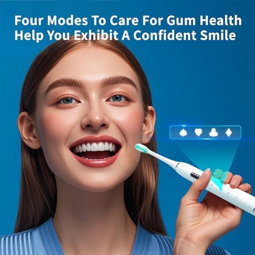 White sonic toothbrush with fast charging — photo 5